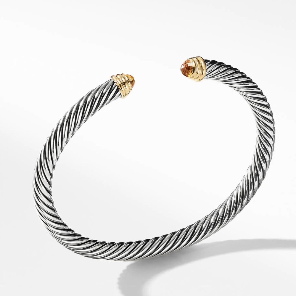 David Yurman Silver and Gold Cable Bracelet